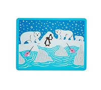 Munchkin WildLove Reversible Silicone Placemat for Kids, 1pk, Polar Bear