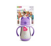 Munchkin® Cool Cat⢠Stainless Steel Straw Cup Purple 237ml (8oz)