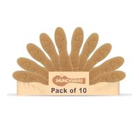 MUNCHWARE Edible Clear Classic Spoons | 100% Natural, Biodegradable & Crunchy Eco-Friendly Cutlery | Perfect for Ice Cream (10, Clear Classic)