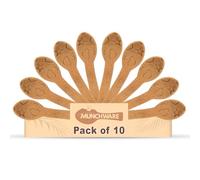 MUNCHWARE Peri Peri Edible Spoons - Eco-Friendly Biodegradable Edible Cutlery | 100% Natural, Crunchy & Delicious | Plastic-Free Alternative for Desserts, Meals & Snacks | 10pcs