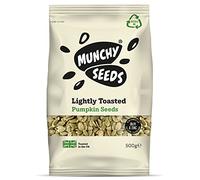 Munchy Seeds Lightly Toasted Pumpkin, Source of Protein & Gluten Free, Packed with, from Nuts for Allergy Sufferers, Vegan Food Baking, Breakfast Cereals Granola 500g, White