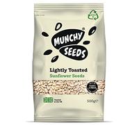Munchy Seeds Lightly Toasted SUNFLOWER SEEDS, Source of Protein & Gluten Free, Packed w/Sunflower Seeds, Free From Nuts For Allergy Sufferers, Vegan Food for Cereals & Granola 500g, White