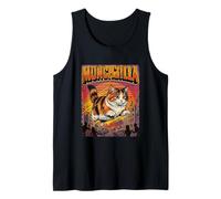 Munchzilla Calico Munchkin Cat - Catzilla Monster Movie Tank Top