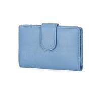 Mundi Rio Womens Leather Wallet Small Framed Index Clutch Purse, Misty Blue, Clutch Wallet