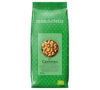 Mundo Feliz Organic Cashew Nuts, Roasted, Salted, 2 x 400 g