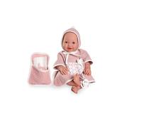 MuÑecas Antonio Juan Newborn Mia Pees With Bath Cap Baby Doll 42 Cm Pink Kids