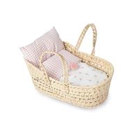 MuÑecas Antonio Juan Small Palm Basket With Flowers And Vichy Baby Doll Pink Kids