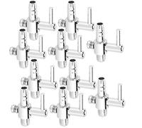 MUNEFE 10PCS Stainless Steel Flows Control Valve, Air Flows Control Valve, Fish Tank Flows Control Valve for Air Flows Control Valve In Aquariums