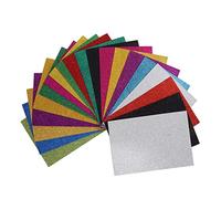 MUNEFE 20Pcs Glitter Felt Fabric, Glitter Sheets, Craft Felt Glitter for DIY Crafts Party Project Present Card Making