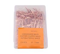 MUNEFE 250Pcs Copper Horseshoe Nails, Plating Horse Shoe Nails, Equestrian Riding Equipment for Improving Horseshoes, Especially In Various Harsh Environments (51mm E5)