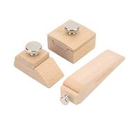MUNEFE 3 Pcs Wooden Sanding Block, Bevel Hand Sanding Block, Craft Edges Sanding Tool for Grinding Leather Wedge