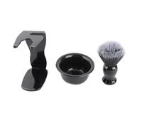 MUNEFE 3pcs Shaving Brush and Bowl, Men Beard Shaving Tool, Beard Shavings Brush Bowl Holder, Suitable for Daily Use in The Home Bathroom