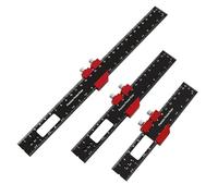 MUNEFE 3Pcs T Track Slide Rule, Slide Top Marking Ruler, Accuracy Pocket Rule, Suitable for Precise Measurements In Both Inch and Metric Units