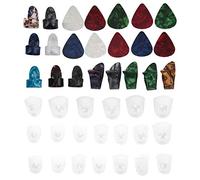 MUNEFE 42Pcs Guitar Finger Pick Set, Guitar Finger Protector, Guitar Thumb Pick for Various Stringed Instruments and Four Stringed Instruments, Etc