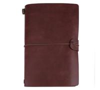 MUNEFE 5 Colors Travel Notebook, Leather Journal, Personalized Notepad for Writing Drawing Photo Collection Gifts (Dark Drown)