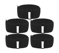 MUNEFE 5Pcs 3 Legged Race Bands, Outdoor Group Party Games, Three Legged Race Bands for Family Outdoor Days, School Sports Activities, Etc (Negro)