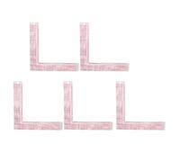 MUNEFE 5Pcs Sewing Measuring Ruler, Plastic L Shaped Ruler, Clear Scale Sewing Rulers for Dressmaking Tailors and Students