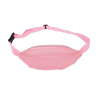 MUNEFE Beach Mesh Fanny Pack, Mesh Slant Fanny Packs, Outdoor Sports Fanny Pack for Sports and Leisure, Hiking, and Travel Use (Pink)