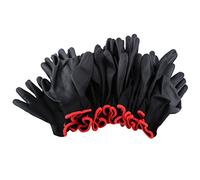 MUNEFE Black Nitrile Coated Work Gloves, Black Color Nylon Palm Coating Work Gloves, Factory Safe Working Gloves for Precise Assembling 12 Pairs (8M)