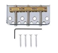 MUNEFE Electric Guitar Bridge, 3 Saddle Guitar Bridge, Zinc Alloy Brass Saddle Bridges for Dual Coil Pickups and Guitarists (silver)