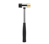 MUNEFE Guitar Luthiers Hammer, Guitar Plastic Hammer with Brass and Rubber Head, Dual Face Fretting Wire Mallet for Guitar Bass Ukelele
