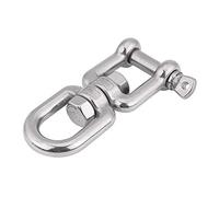 MUNEFE Heavy Duty Swivel Link, Swivel Shackle, Stainless Steel Swivel Ring Snap Rolling Shackle Device for Replacement (12mm)