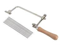 MUNEFE Jewelry Saw, Small Hacksaw, Metal Cutting Saw, Great for Beginners and Professionals to Practice and Make Projects(Wooden Handle Saw Bow + 12 Saw Blades)