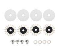 MUNEFE Knitting Machine Spares, Knitting Machine Round Brush, 16pcs Round Brush Brush Cover Washer Screw for Silver Reed SK280 SK840 SK580 Knitting Machine