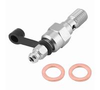 MUNEFE Motorcycle Brake Master Cylinder Caliper Bleed Screw, Banjo Bolt, Banjo Bolt Bleed Screw Suitable for Many Motorcycle Applications (M10x1.25mm) (Silver)