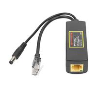 MUNEFE PoE Injector, PoE Power Over Ethernet Splitter Adapter, High Pressure 60V POE Splitter for Small Network Device Data Transmission