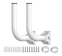 MUNEFE Pole Mount Bracket, J Pole Mount, Universal Point to Point Wireless Bridge Pole Mount Bracket Suitable for Outdoor Use (2Pcs)