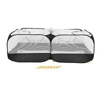 MUNEFE Small Animals Playpen, Portable Chicken Run Coop, Foldable Small Animal Pen Outdoor Pet Fence for Hen Duck Rabbit