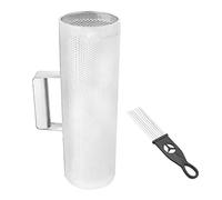 MUNEFE Stainless Steel Guiro Instrument, Stainless Steel Guiro with Scraper, Guiro Musical Percussion Instrument for Professional or Amateur Performance