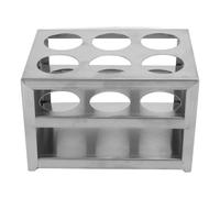 MUNEFE Stainless Steel Test Tube Holder, 6 Hole Test Tube Stand, 3 Layer Test Tube Rack for 32Mm Tubes