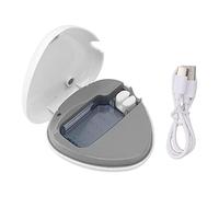 MUNEFE Toothbrush Sanitizer, Portable Rechargeable Toothbrush Cleaner Holder, Travel Home Toothbrush Case (White)