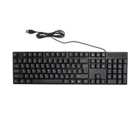 MUNEFE Wired Keyboard, K1800 Minority Language Keyboard, 104 Keys Cable Ergonomic Design USB Wired Gaming Keyboard for Office (Russian)