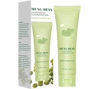 Mung Bean pH-Balanced Cleansing Foam, Gentle Cleanser and Exfoliator, Pore Deep Cleansings, Soothes Redness, for All Skin Types