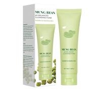 Mung Bean pH-Balanced Cleansing Foam, Mung Bean Soothing Moisturizing Face Wash, Pore Deep Cleansings Foam, Gentle Facial Cleanser for All Skin Types (1pcs)