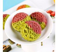 Mung＆red bean paste cake, ready-to-eat chestnut mung bean cake, instant breakfast cake Dim sum, moon cake, healthy fruit snack gift, sweet candies, purple potato cake (Mung beans＆purple potatoes,500g)