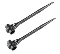 MUNGHOK Scaffolding Ratchet 19/22 mm Set of 2 Scaffolding Spanner Right / Left Switching Double Ratchet Wrench Scaffolding Ratchet for Scaffolding Construction