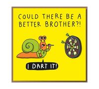 Mungo And Shoddy Brother Darts Birthday Card, 15 x 15 cm, with Brown Kraft Envelope