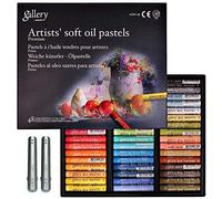 Mungyo Gallery Non Toxic Soft Oil Pastels Set of 48 Assorted Colors, Bundle with 2 Pastel holders for Artist and Professionals