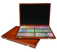 Mungyo Gallery Soft Pastel Squares Wood Box Set of 72 - Assorted Colors