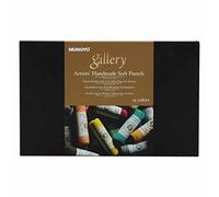 Mungyo MPHM-15 Gallery Artists' Handmade Soft Pastels, Set of 15, Hand-Rolled Pastels in Artist Quality, Soft Consistency