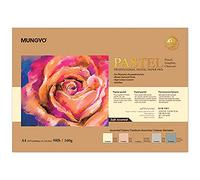 MUNGYO Professional Pastel Paper Pad A4 Size for Oil Pastel, Dry Pastel 30 Sheets (Soft Assorted)