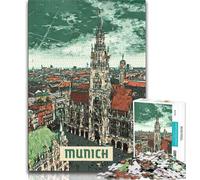 Munich 1000 Piece Jigsaw Puzzle for Adults Teens,Learning Educational Toys Family Games Birthday Present,Gifts 50x75cm