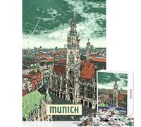 Munich 1000 Piece Jigsaws for Teenagers Boost Memory Retention Effectively Calming Relaxing Leisure Game (38x52cm)