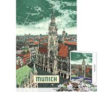 Munich 1000 Piece Jigsaws for Teenagers Boost Memory Retention Effectively Calming Relaxing Leisure Game (50x75cm)