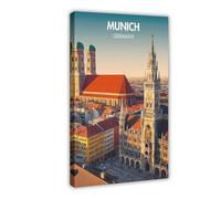 Munich Canvas Poster Wall Art Decor Print Picture Paintings for Living Room Bedroom Decoration 08x12inch(20x30cm)