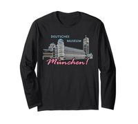 Munich, German Museum, Deutsches Museum Hand drawing Germany Long Sleeve T-Shirt